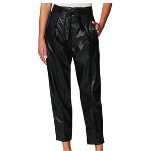 Black Faux Leather Pants
